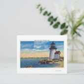 Brant Point Lighthouse Scene Postkarte (Stehend Vorderseite)