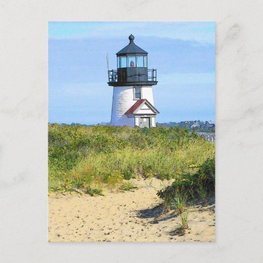 Brant Point Lighthouse - VINTAGE Sicht Postkarte (Vorderseite)