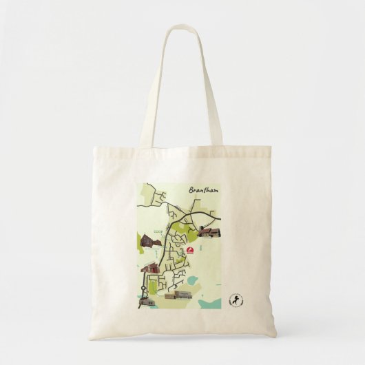 Brantham Map Tote Bag Tragetasche (Vorne)