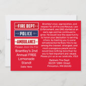 Brantleys Feuerpolizei-Ambulanz Thunder_Cove Post Einladung (Vorderseite)