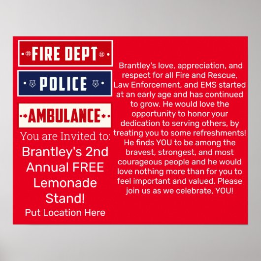 Brantleys Feuerpolizei Poster (Vorne)