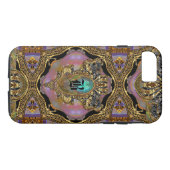 Branwenton elegantes Goth Monogramm VII Case-Mate iPhone Hülle (Rückseite (Horizontal))