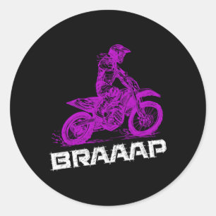 Brap Braap Motocross Zubehör Dirt Bike Runder Aufkleber