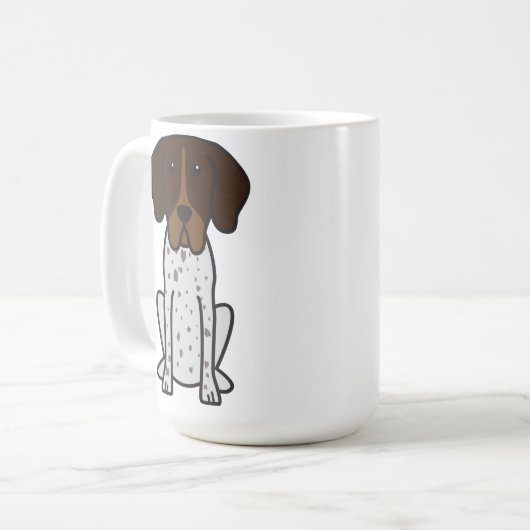 Braque Francais HundeCartoon Kaffeetasse (Vorderseite Links)
