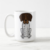 Braque Francais HundeCartoon Kaffeetasse (Links)