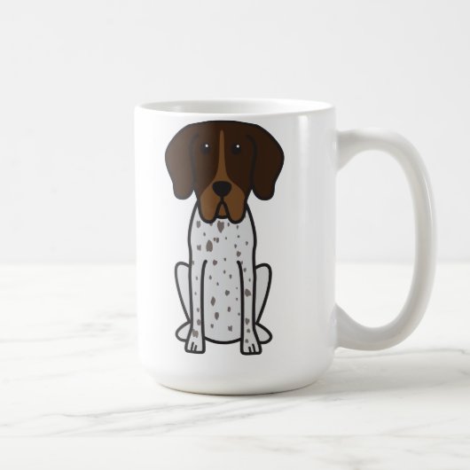 Braque Francais HundeCartoon Kaffeetasse (Rechts)