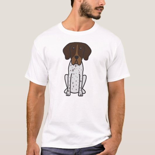 Braque Francais HundeCartoon T-Shirt (Vorderseite)