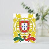 Brasão de Armas (Wappen) de Portugal Postkarte (Stehend Vorderseite)