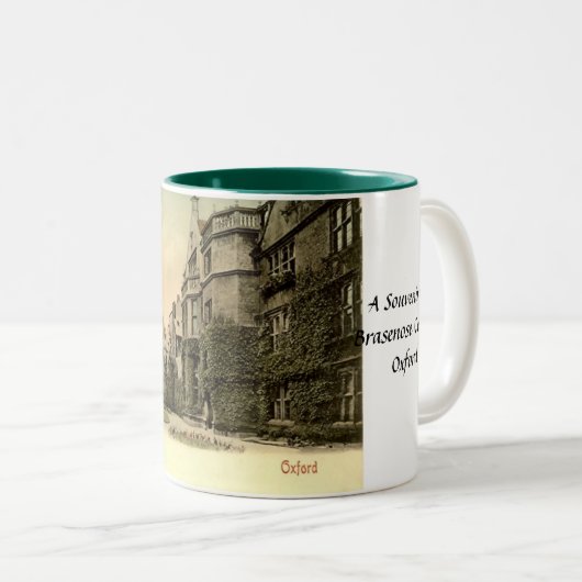 Brasenose Uni, Oxford, Souvenir Tasse (VorderseiteRechts)