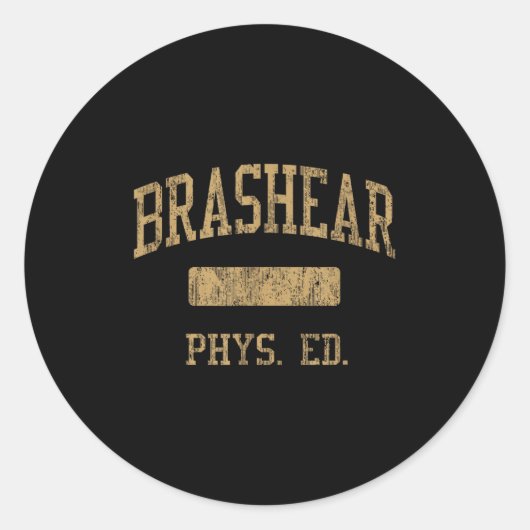Brashear High School Hs Ttsburgh Pa Phys Ed  Runder Aufkleber (Vorderseite)