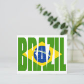 BRASIIL-Fahne Postkarte (Stehend Vorderseite)