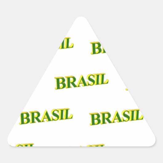 Brasil 3D Dreieckiger Aufkleber (Vorderseite)
