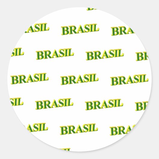 Brasil 3D Runder Aufkleber (Vorderseite)