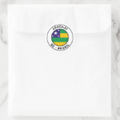 Brasil Aracaju Sergipe SE Bandeira Stamp Runder Aufkleber (Tasche)