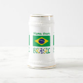 Brasil Bandera Brasil Personalisiert Bierglas (Mittel)