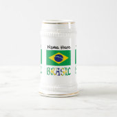 Brasil Bandera Brasil Personalisiert Bierglas (Mittel)