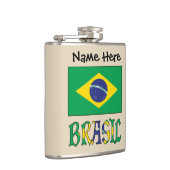 Brasil Bandera Brasil Personalisiert Flachmann (Rechts)