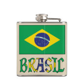 Brasil Bandera Brasil Personalisiert Flachmann (Rückseite)