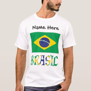 Brasil Bandera Brasil Personalisiert T-Shirt