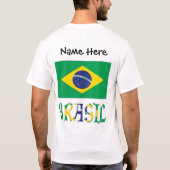 Brasil Bandera Brasil Personalisiert T-Shirt (Rückseite)