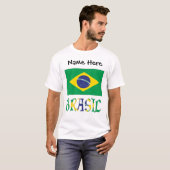 Brasil Bandera Brasil Personalisiert T-Shirt (Vorne ganz)