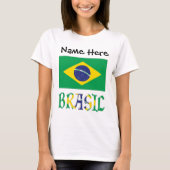 Brasil Bandera Brasil Personalisiert T-Shirt (Vorderseite)