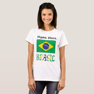 Brasil Bandera Brasil Personalisiert T-Shirt