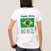 Brasil Bandera Brasil Personalisiert T-Shirt (Rückseite)