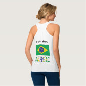 Brasil Bandera Brasil Personalisiert Tank Top (Rückseite Vollansicht)