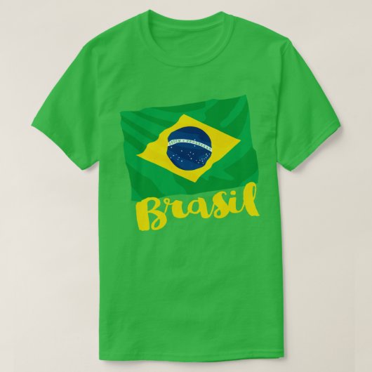 Brasil Brasilien Flag T - Shirt (Design vorne)