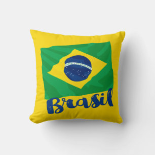 Brasil Brazil Flag Throw Kissen