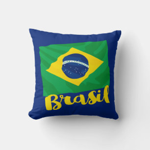 Brasil Brazil Flag Throw Kissen