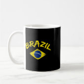 Brasil Brazilian National Flag Soccer Jersey Footl Kaffeetasse (Links)