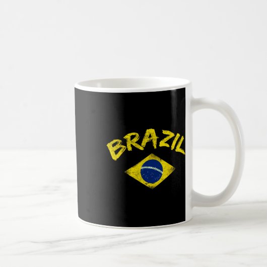 Brasil Brazilian National Flag Soccer Jersey Footl Kaffeetasse (Rechts)