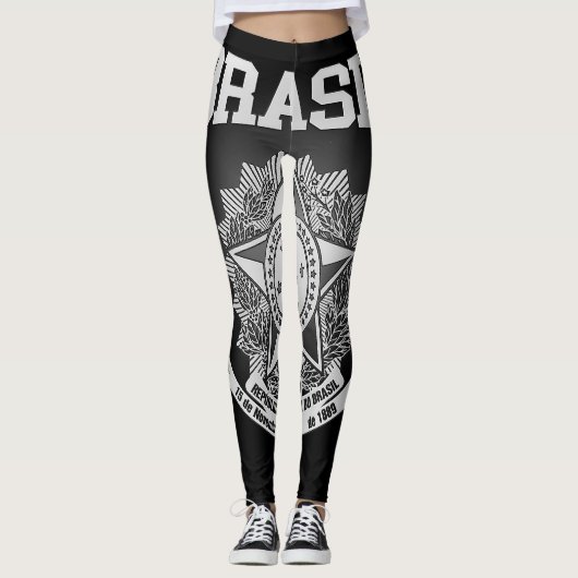 Brasil Coat of Arms Leggings (Vorderseite)