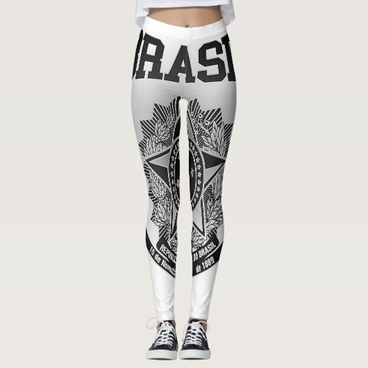 Brasil Coat of Arms Leggings (Vorderseite)