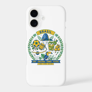 Brasil Culture Badge Cafe Samba Futebol Amazonia