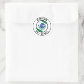 Brasil Curitiba Parana PR Bandeira Stamp Runder Aufkleber (Tasche)