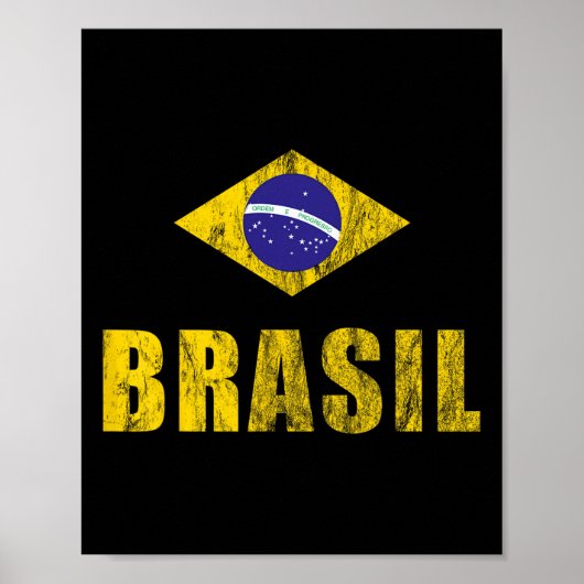 Brasil Design Brazilian Apparel Clothing Outfits F Poster (Vorne)