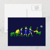 Brasil Evolution von Fußball futebol Geschenken Postkarte (Vorne/Hinten)