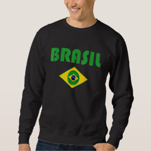 Brasil Fan Brasil Retro-Fußball Vintage Brasiliani Sweatshirt