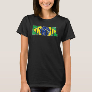 Brasil Flag Brasilianischer Fußballfan Männer Frau T-Shirt
