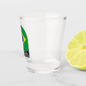 Brasil-Flag-Emblem gestört Vintag Schnapsglas (Rechts)