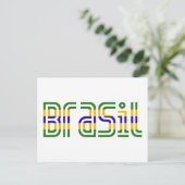 Brasil Flag Farben! Postkarte (Stehend Vorderseite)