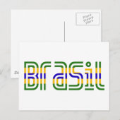 Brasil Flag Farben! Postkarte (Vorne/Hinten)