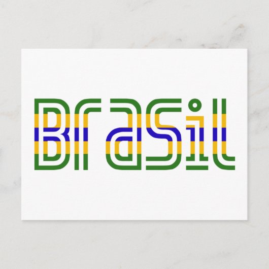 Brasil Flag Farben! Postkarte (Vorderseite)