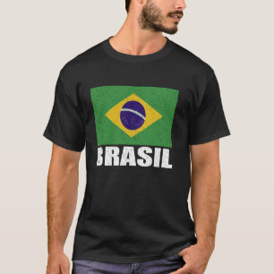 Brasil Flag Grunge Vintag Souvenir Brasilien T-Shirt