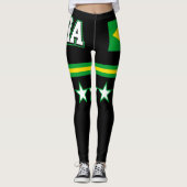 Brasil Flag Leggings (Vorderseite)