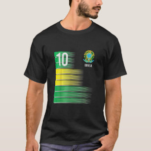 Brasil Flag Nr. 10 Brasilien Fußball T-Shirt