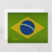 Brasil Flag Postkarte (Vorne/Hinten)
